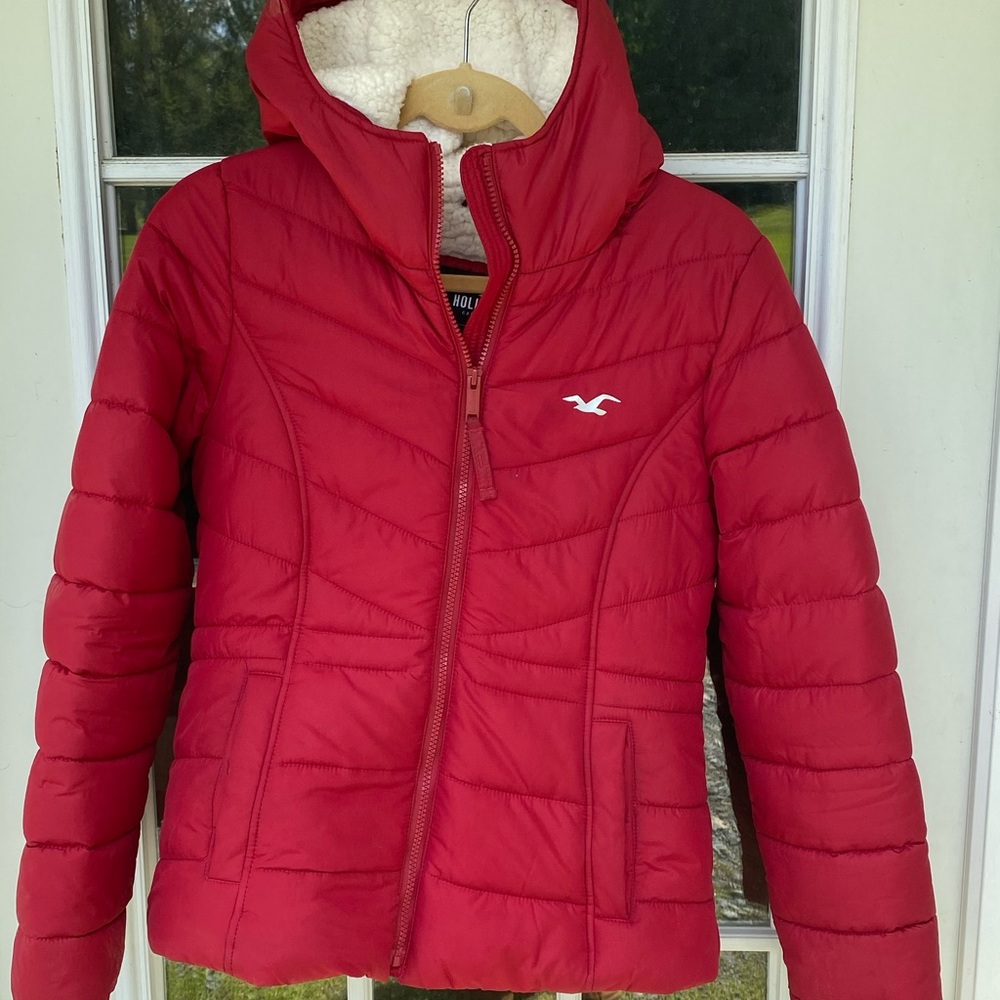 Hollister’s Red Puffer Collection Jacket